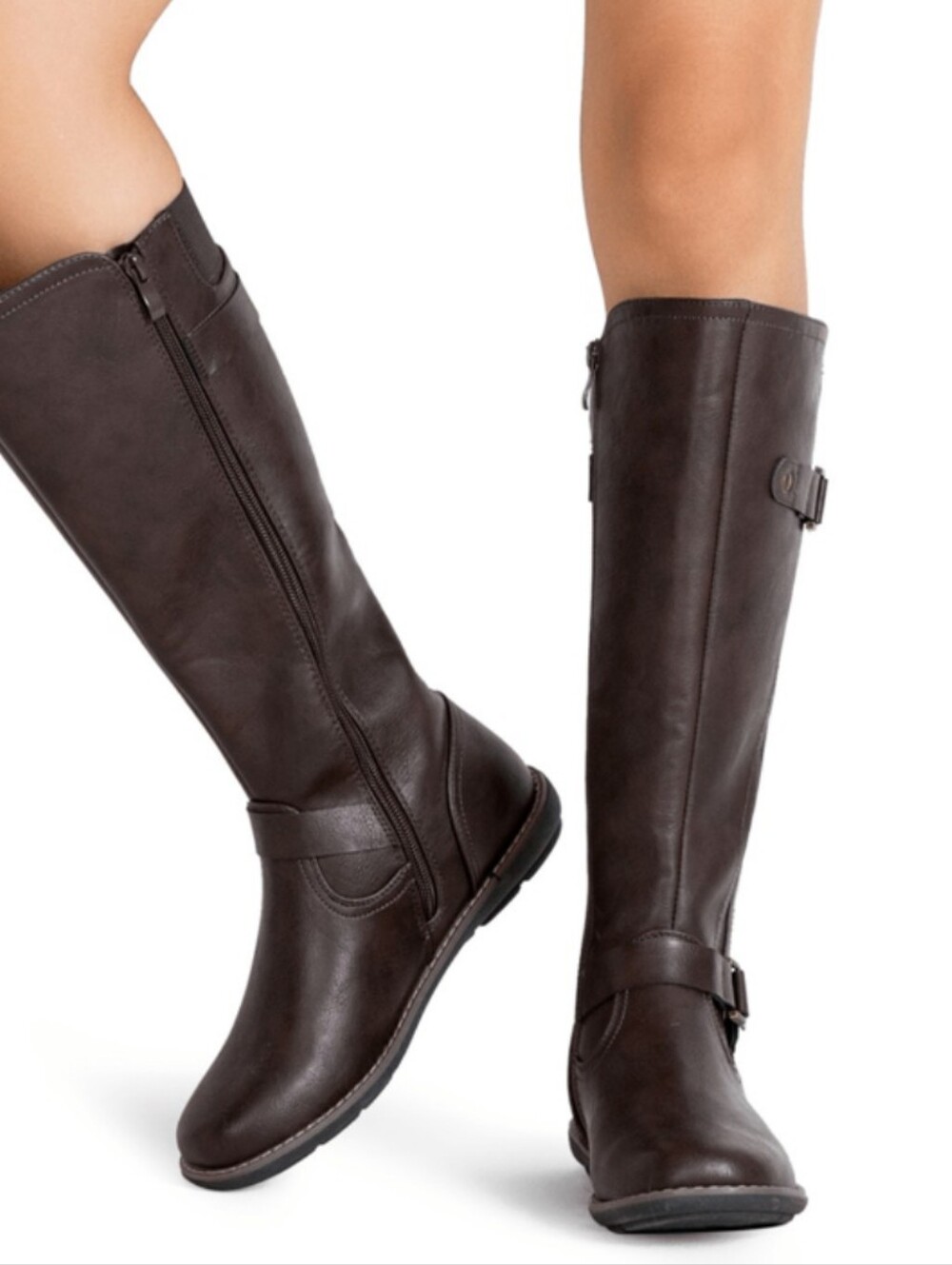 Amazon Knee-High Riding Boots in Dark Brown
